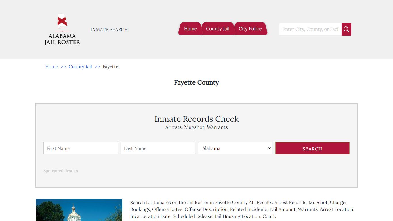 Fayette County - Alabama Jail Inmate Search